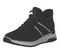 Slip-On Sneaker RIEKER "Ready2GO", Damen, Gr. 41, schwarz, Nubuklederimitat, Textil, sportlich, Schuhe, Schlupfschuh, Halbschuh, Freizeitsneaker mit MemoSoft-Innensohle, Topseller (14099952-41) schwar