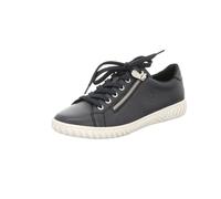 Rieker Damen Sneaker N0900 Leder Reißverschluss leicht bequem weich rutschfest Blau Größe 41 EU