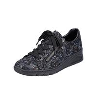 Rieker Damen N3302 Sneaker, Black Metallic N3302 90, 42 EU