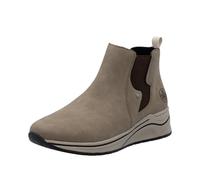 Chelseaboots RIEKER, Damen, Gr. 37, beige, Nubuklederimitat, Elastischer Einsatz, sportlich, Schuhe, Boots, Stiefelette, High Top Sneaker, Keilboots mit Stretcheinsatz (11209329-37) beige