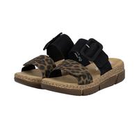 Rieker - Damen Pantolette shellKlett braun/schwarz - Gr. - EU 39