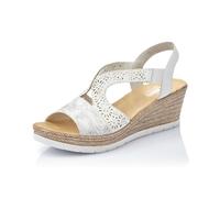 rieker Damen Sandale Weiss Schuhe, Größe:42