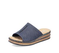 Rieker Damen Pantoletten 62905, Frauen Slipper,Backless Slipper,Gartenschuhe,Sommerschuhe,sommerclogs,Schlupfschuhe,Slides,blau (14),41 EU / 7.5 UK