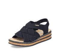 Rieker Damen Pantoletten 62908, Frauen Slipper,Backless Slipper,Gartenschuhe,Sommerschuhe,sommerclogs,Schlupfschuhe,Slides,schwarz (00),41 EU / 7.5 UK