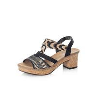 RIEKER Damen Sandale schwarz / nude, Größe 37, 5589044 Schwarz / Nude 37