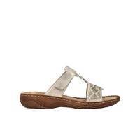 Rieker Damen Pantoletten Beige, Damen, Größe: 40, Material: Kunstleder/Textil