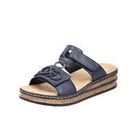 Rieker Damen Pantolette 62936-14 Blau Größe 40