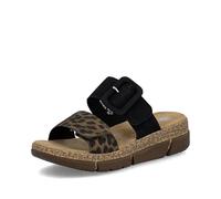 Rieker Damen Pantoletten V2392, Frauen Slipper,Gartenschuhe,Sommerschuhe,sommerclogs,Schlupfschuhe,schluepfschuhe,Slides,braun (24),37 EU / 4 UK