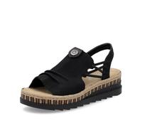 Rieker Damen Pantoletten V7972, Frauen Slipper,Slip-ons,Backless Slipper,Mules,Gartenschuhe,Sommerschuhe,sommerclogs,schwarz (00),38 EU / 5 UK