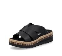 Rieker Damen Pantoletten V7989, Frauen Slipper,schluepfschuhe,Slip-ons,Backless Slipper,Mules,Gartenschuhe,Sommerschuhe,schwarz (00),42 EU / 8 UK