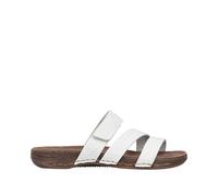 Rieker Damen Pantoletten Weiß, Damen, Größe: 39, Material: Glattleder/Synthetik