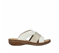 Rieker Damen Pantoletten 62897 Weiß Kombi Slipper Größe EU 39