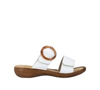 Rieker Sandalen 60894 Damen Weiß Lederimitat Keilabsatz Große Zierschnalle Gr. 39