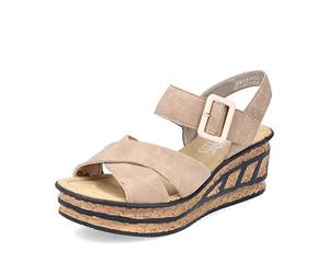 Rieker Damen Plateausandalen 68163, Frauen Sandalen