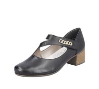 Pumps RIEKER Gr. 40, schwarz Damen Schuhe Spangenpumps Riemchenpumps mit schöner Zierkette, Weite E (schmal) (55924717-40)