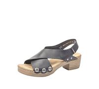 rieker Damen Absatz-Sandalen Schwarz Schuhe, Größe:36
