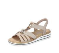 Rieker Damen Riemchen-Sandalen V0649-62 Weite Schmal Pull-on Kunstleder Ginger / 62 37 EU