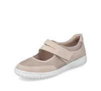 Rieker Damen Riemchenballerinas N0951, Frauen Flats,Ballet-Flats,flach,Ausgehschuhe,Abendschuhe,Slip-ons,spangenballerinas,beige (62),40 EU / 6.5 UK