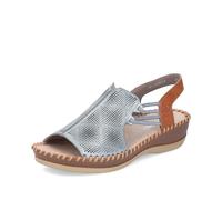 Rieker Damen Riemchensandalen 61359 – flach, bequem, Blau – Größe 37 EU