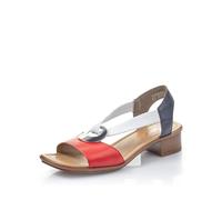 Rieker Damen Riemchensandalen 62662, Frauen Sandalen,Sommersandalen,Sommerschuhe,Freizeitschuhe,offene Schuhe,rot Kombi (35),42 EU / 8 UK