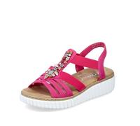Rieker Damen Riemchensandalen 63249-31 klassisch, bequem lila/pink Größe 37 EU