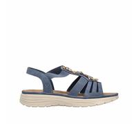 Rieker Damen Riemchensandalen Blau, Damen, Größe: 36, Material: Kunstleder/Synthetik