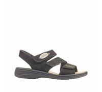 Rieker Damen Riemchensandalen Schwarz, Damen, Größe: 38, Material: Glattleder/Synthetik