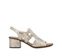 Rieker Damen Riemchensandaletten Beige, Damen, Größe: 39, Material: Kunstleder/Synthetik