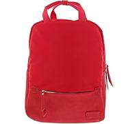 Cityrucksack RIEKER, Gr. B/H/T: 27cm x 33cm x 10cm, rot, Lederimitat, Textil, unifarben, casual, Rucksäcke, Freizeitrucksack mit verstellbaren Schulterriemen (32164100-0) rot