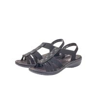 Rieker - Damen Sandale Black Schwarz - Gr. - EU 37