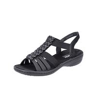 Rieker Damen Riemchensandalen 60809 Schwarz Größe EU 39