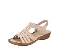 Rieker Damen Sandalen 60852-31 rosa Gr. 36