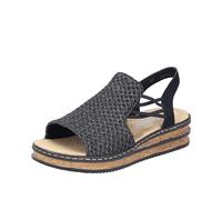 Rieker Damen 62941 Sandale, Schwarz, 37 EU
