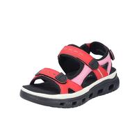 FSK Damen Sandalen - Farbe - flamme/lipstick/schwarz - Größe - 37