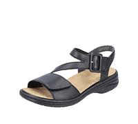 Sandale RIEKER Gr. 39, schwarz Damen Schuhe Sandalen mit Klettverschluss für schnelles An- und Ausziehen (88891662-39)
