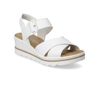 Rieker Damen Sandalen 67463, Damen Riemchensandalen, weiß, 42 EU