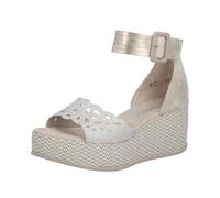 Rieker Sandalette 69457 Damen mit Strass, Cut-Outs und Plateau Beige Größe 38