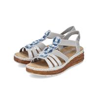 Rieker Damen-Sandalette Nebel-Grau-Silber 41