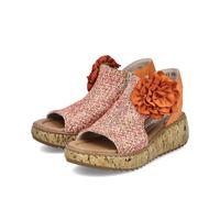 Rieker Damen-Sandalette Orange-Braun 39
