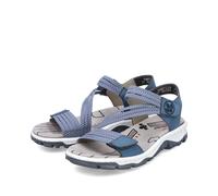 Rieker Damen-Sandalette Royal-Blau-Jeans-Weiß 39