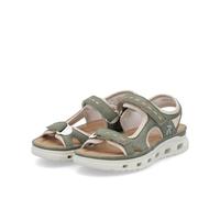 Rieker Trekkingsandalen 64066-52 (leichte und flexible Sohle) grün Damen, Größe Euro (US) 41 (9,5)