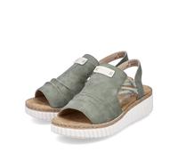 Rieker Damen-Sandalette Schilf-Grün-Weiß 39