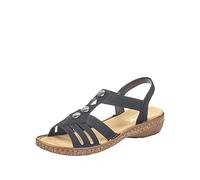 Rieker Damen Sandalen Schwarz, Schuhgröße:EUR 36