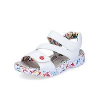 Sandale RIEKER Gr. 38, bunt (weiß, bunt) Damen Schuhe Sandalen mit bunter Sohle (74518341-38)