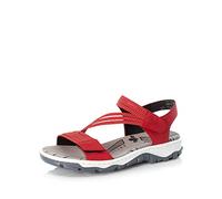 Rieker Damen Sandaletten 68871, Frauen Sandalen,Sommersandalen,bequem,Sommerschuhe,Freizeitschuhe,offene,Schuhe,Strandschuhe,rot (33),40 EU / 6.5 UK