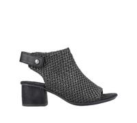 Rieker Damen Sandaletten Schwarz, Damen, Größe: 37, Material: Textil