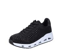Keilsneaker RIEKER Gr. 41, schwarz Damen Schuhe Sneaker mit Schmuckstein-Verzierung, Freizeitschuh, Halbschuh, Schnürschuh (56627160-41)