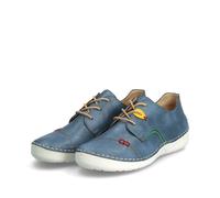 Rieker Damen-Schnürhalbschuh Blau-Weiß 41