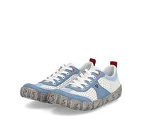 Rieker Damen-Schnürhalbschuh Blau-Weiß-Grau 38