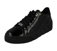 Rieker Damen Schnürhalbschuhe Schnürschuh Synthetikkombination Freizeit Sport Schuhe Uni Schnürschuh weiß bequem
